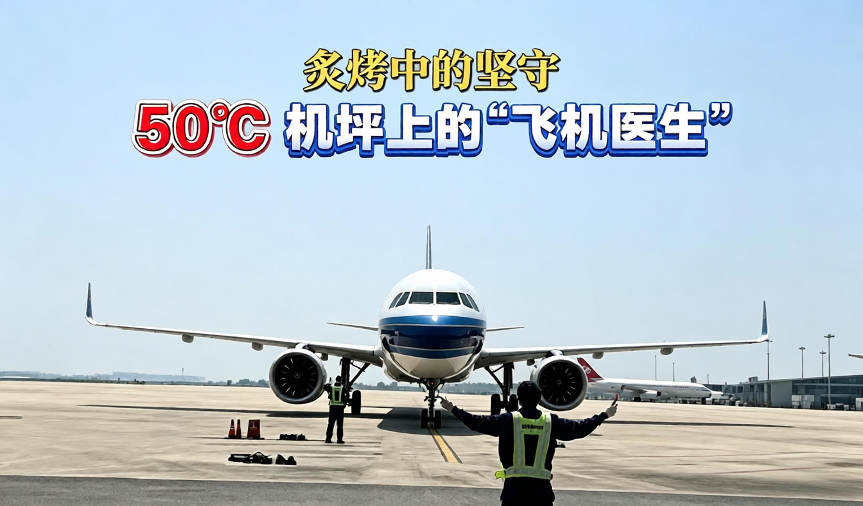 暑运观察 | 天津滨海机场：炙烤中的坚守 50℃机坪上的“飞机医生”